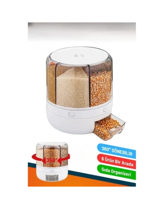 ÇOK SATAN 360° Dönebilir 10 Litre Gıda Organizeri