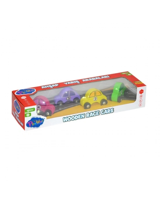 ÇOK SATAN 380-ONY Onyıl, Playwood Ahşap Yarış Arabası 4lü