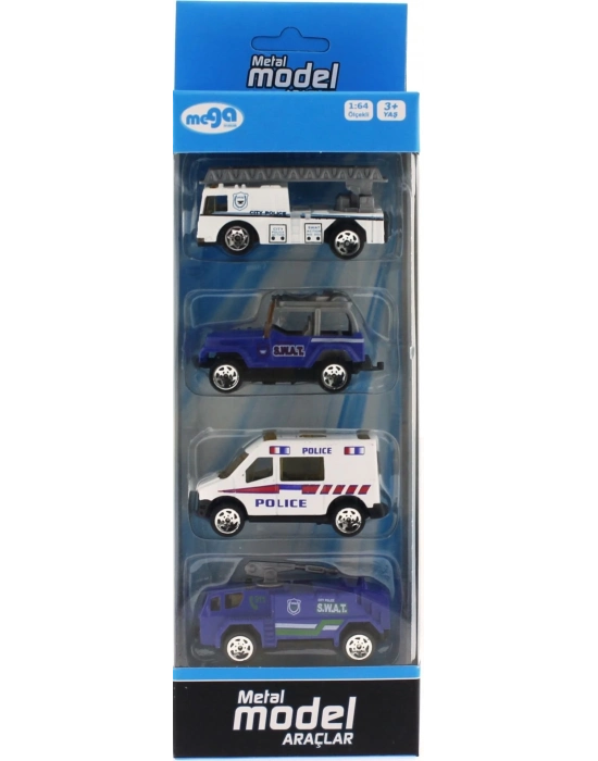 ÇOK SATAN 4Lü Die Cast Polis Seti