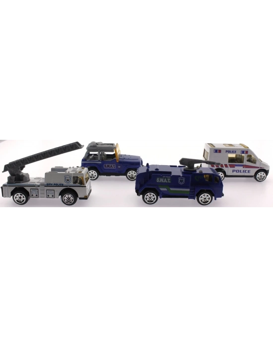 ÇOK SATAN 4Lü Die Cast Polis Seti