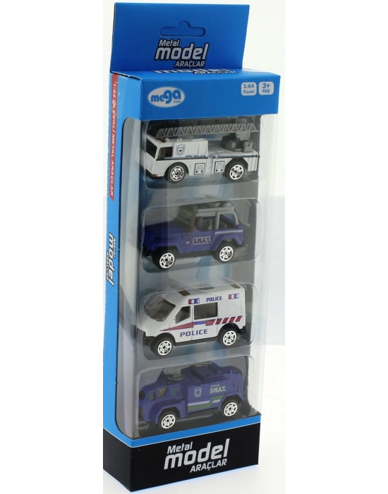 ÇOK SATAN 4Lü Die Cast Polis Seti