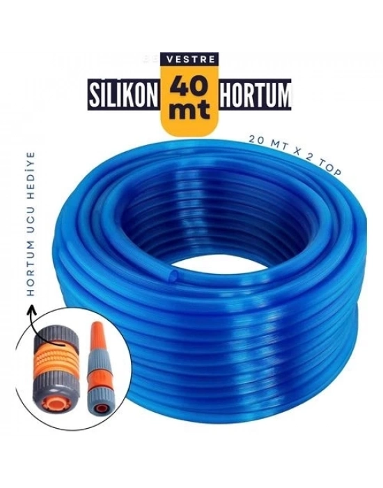 ÇOK SATAN 40 Metre Silikonlu Bahçe Hortumu Sulama Aparatı HEDİYELİ