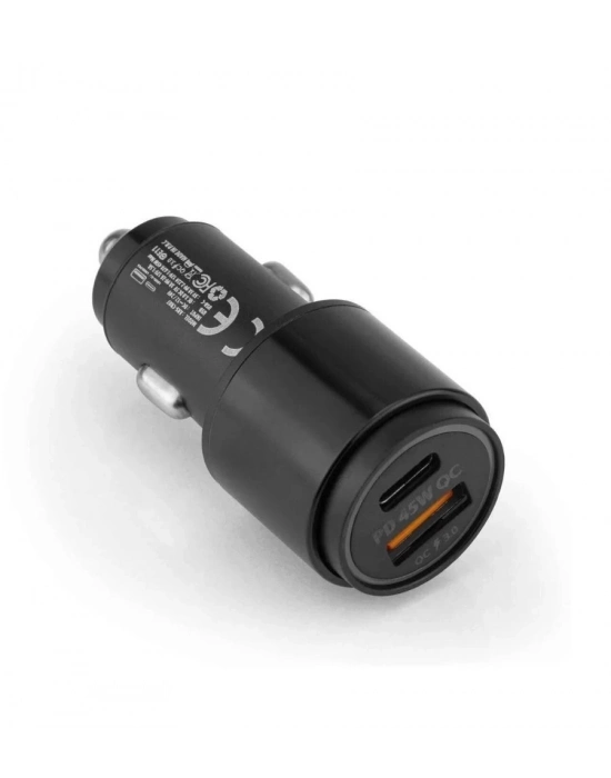 ÇOK SATAN 45w Pd Usb Oto Şarj Kafa Hızlı Şarj Çakmaklık Adaptörü, Usb-c Ve Usb-a Çıkışlı, İphone Ve Android Uyumlu