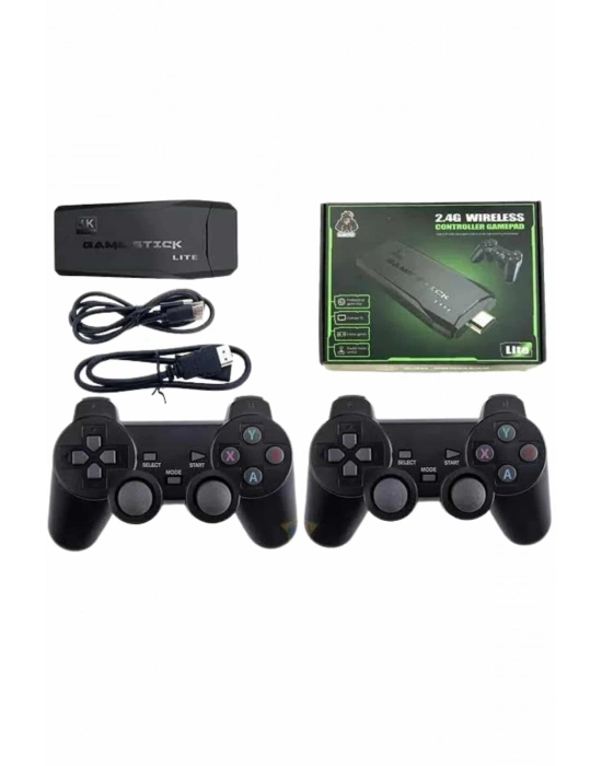 ÇOK SATAN 4k Game Stick Oyun Konsolu 2.4g Kablosuz Çift Kol Nostaljik Oyunlar