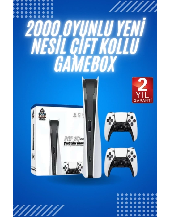 ÇOK SATAN 4K HD Klasik Retro Game Box 3000 Oyunlu Çift Kollu Çift Kişilik Oyun Konsolu