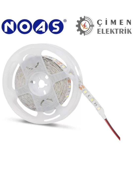 ÇOK SATAN 5 METRE NOAS YL40 4001 İç Mekan 3 Çip 12V Şerit Led 6400K Beyaz Işık