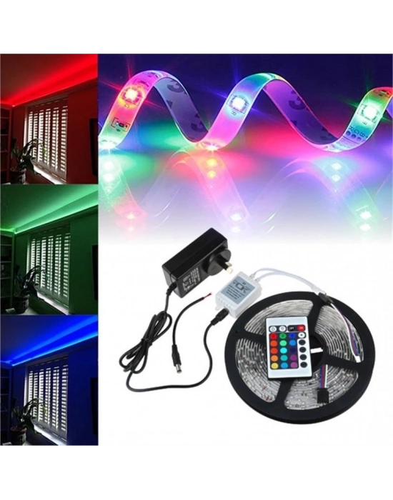 ÇOK SATAN 5 Metre Rgb Şerit Led Seti-iç Ve Dış Mekan Silikonlu-tak Çalıştır