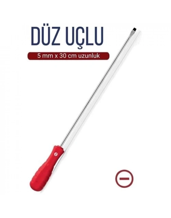 ÇOK SATAN 5 mm Uç 30 Cm Uzunluk Düz Uç Tornavida