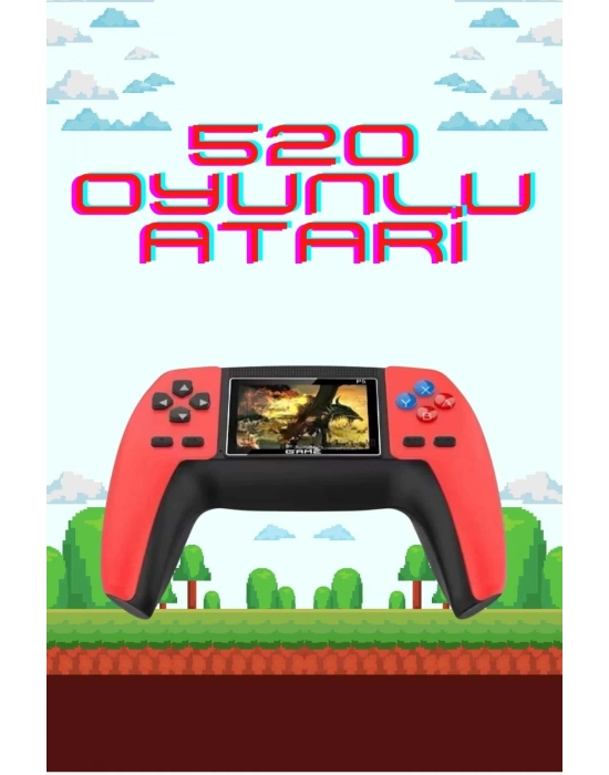 ÇOK SATAN 520 Retro Oyunlu El Konsolu Atari Oyun Konsolu Taşınabilir