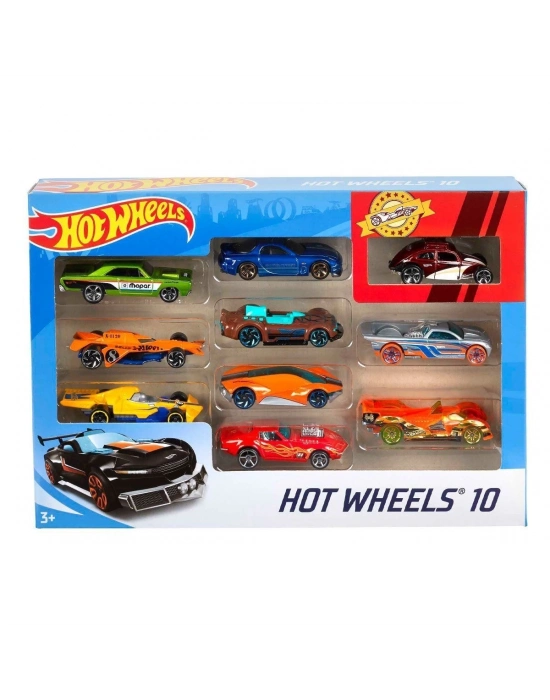 ÇOK SATAN 54886 Hot Wheels 10lu Araba Seti - Karışık Asorti