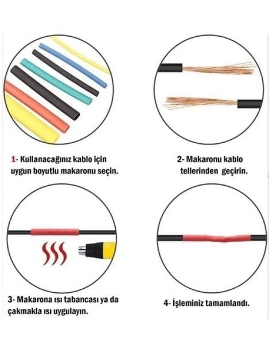 ÇOK SATAN 560 Parça Set Isıyla Daralan Makaron Kablo Koruyucu Kılıf