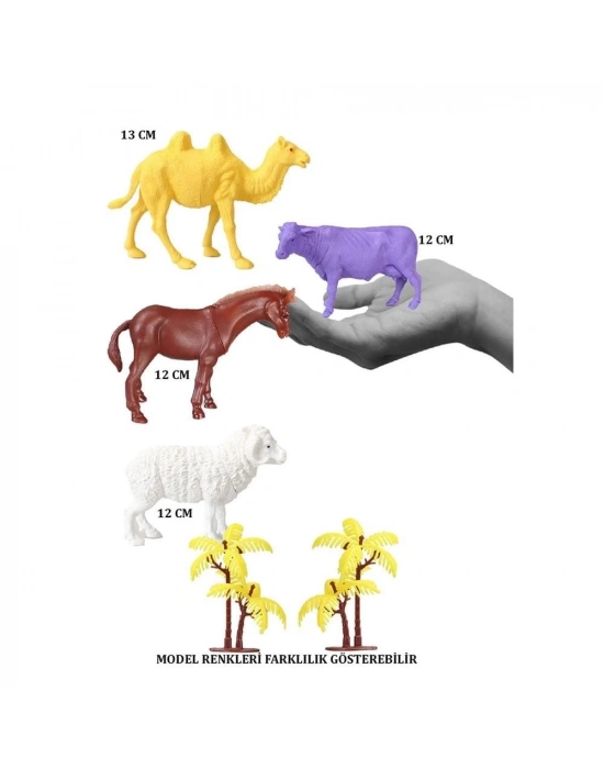 ÇOK SATAN 706 Toy Play 6 Parça Çiftlik Hayvanları Figür Seti 12-13 cm