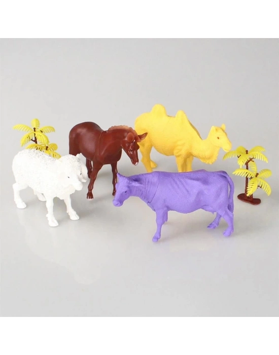 ÇOK SATAN 706 Toy Play 6 Parça Çiftlik Hayvanları Figür Seti 12-13 cm