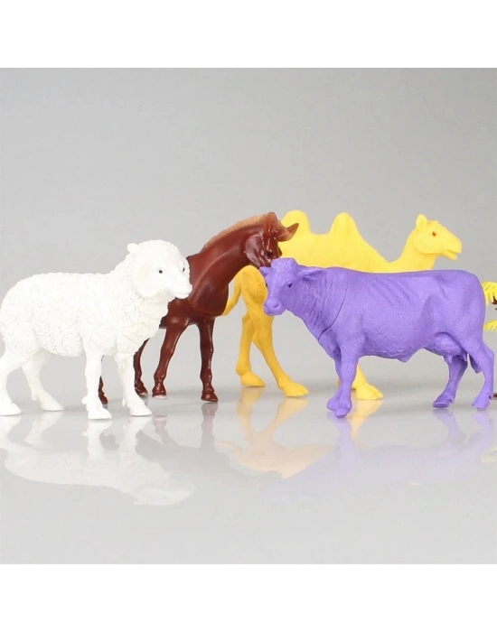 ÇOK SATAN 706 Toy Play 6 Parça Çiftlik Hayvanları Figür Seti 12-13 cm