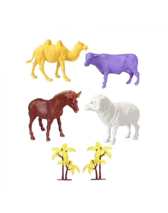 ÇOK SATAN 706 Toy Play 6 Parça Çiftlik Hayvanları Figür Seti 12-13 cm