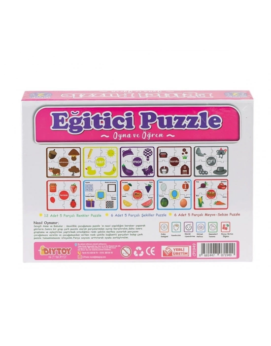 ÇOK SATAN 7194 Çark Puzzle Renkler Şekiller