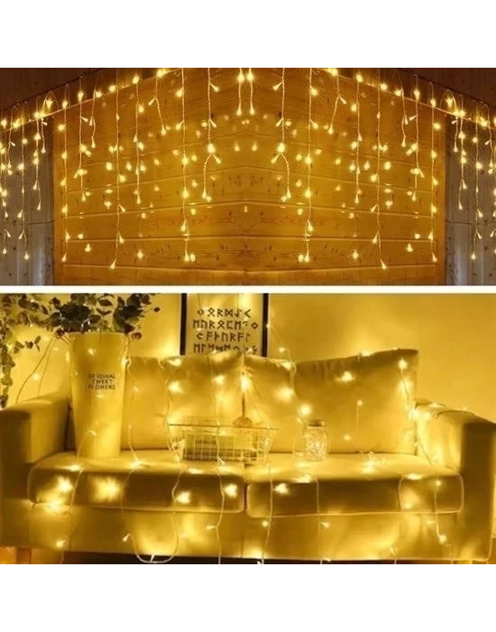 ÇOK SATAN 8 Fonksiyonlu 16 Saçaklı Perde Led 3 x 1 (Günışığı)