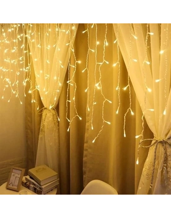 ÇOK SATAN 8 Fonksiyonlu 16 Saçaklı Perde Led 3 x 1 (Günışığı)