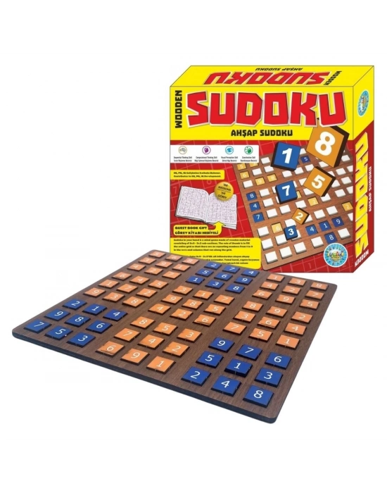 ÇOK SATAN 9 Bölümlü Ahşap Sudoku Eğitici Oyun Seti