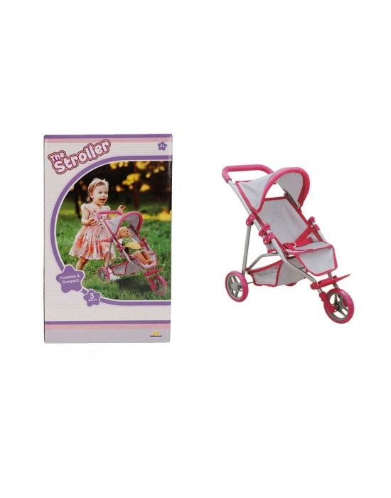 ÇOK SATAN 9614  3 Tekerlekli Pembe Gri Puset