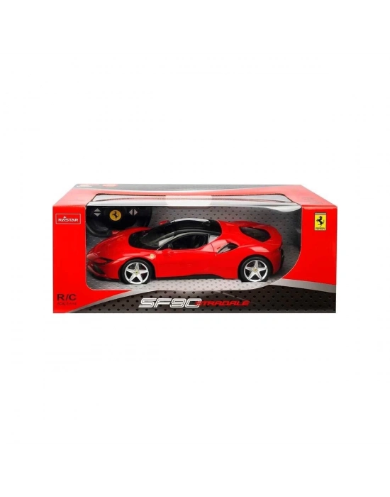 ÇOK SATAN 97300 1:14 Ferrari SF90 Stradale Işıklı Uzaktan Kumandalı Araba 34 cm