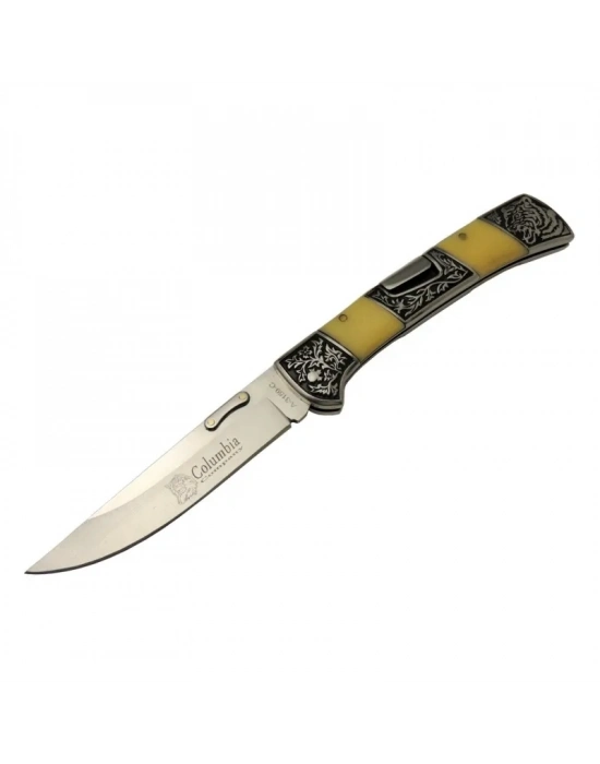ÇOK SATAN A 3159 C Kamp Çakı 24 Cm - İşlemeli Sedef Saplı, Kemerlikli