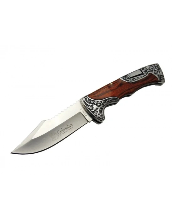 ÇOK SATAN A3157a Av / Kamp Çakı 23 Cm - Gül Ağacı İşlemeli Saplı