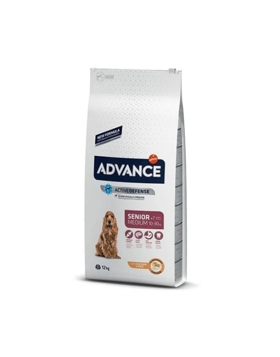ÇOK SATAN Advance Senior Medium Tavuklu Orta Irk Yaşlı Köpek Maması 12 Kg