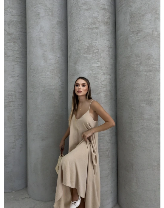 Aerobin uzun elbise bej pt