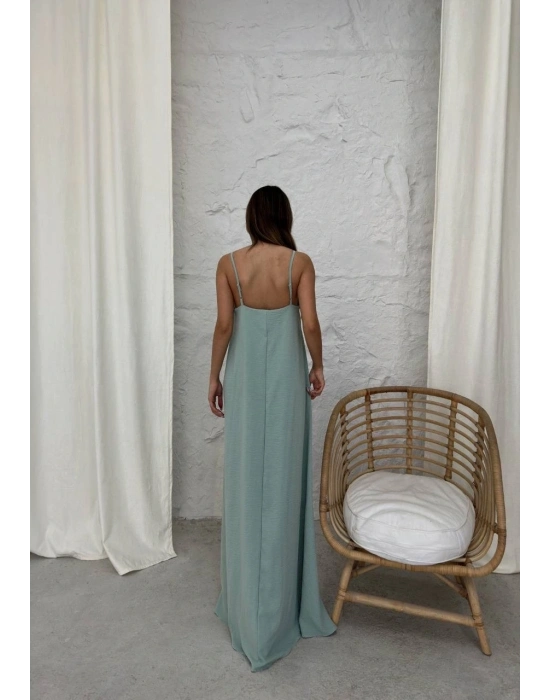 Aerobin uzun elbise çağla yeşili pt