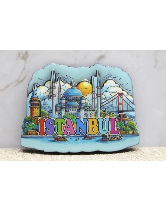 ÇOK SATAN Ahşap İstanbul Temalı Magnet Alk4360