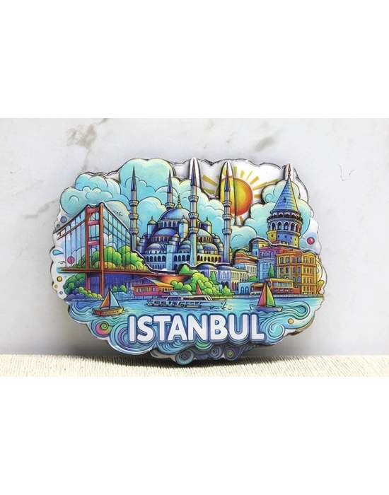 ÇOK SATAN Ahşap İstanbul Temalı Magnet Alk4361