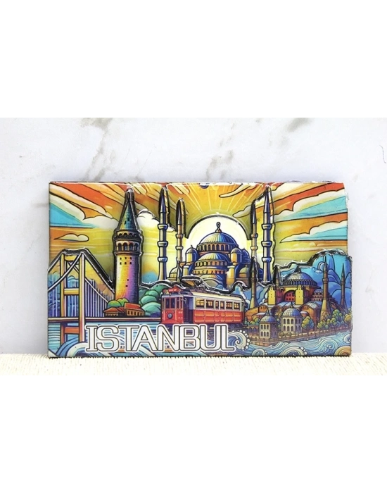 ÇOK SATAN Ahşap İstanbul Temalı Magnet Alk4365