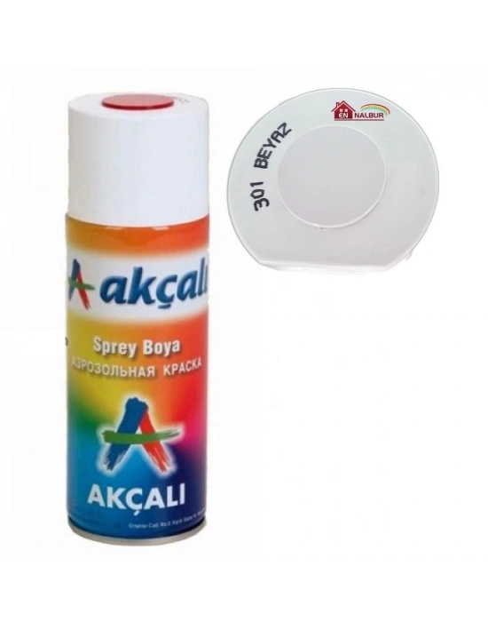 ® Akçalı Sprey Boya 400 ml 301 Parlak Beyaz