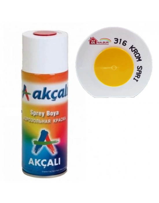 ® Akçalı Sprey Boya 400 ml 316 Krom Sarı