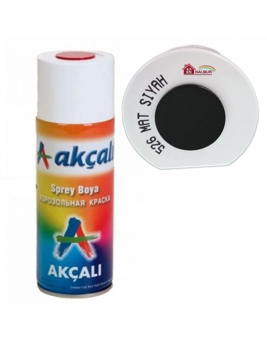 ® Akçalı Sprey Boya 400 ml 526 Mat Siyah