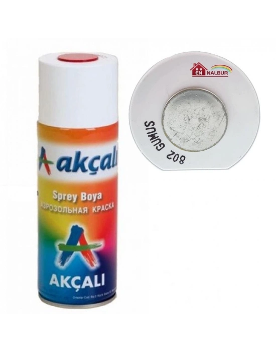 ® Akçalı Sprey Boya 400 ml 802 Gümüş