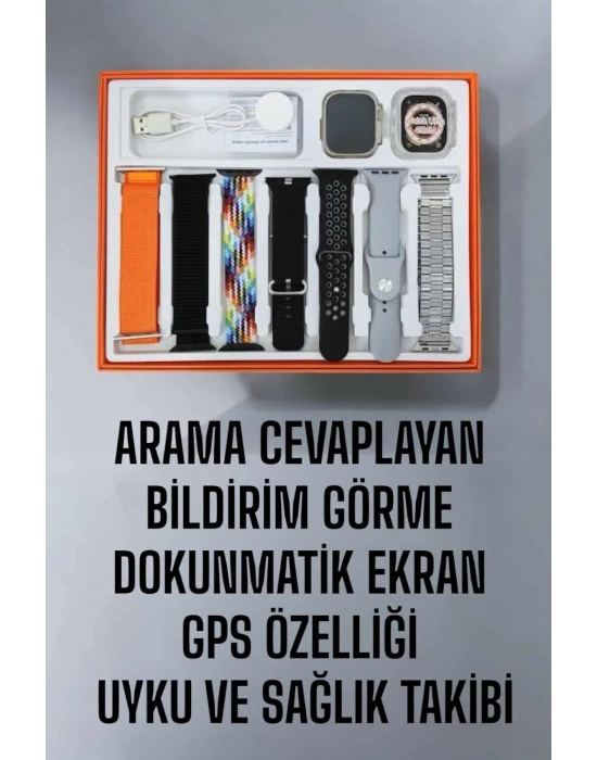 ÇOK SATAN Akıllı Saat 7 Kordonlu Metal,Plastik Ve Hasır Kordon Seçeneği