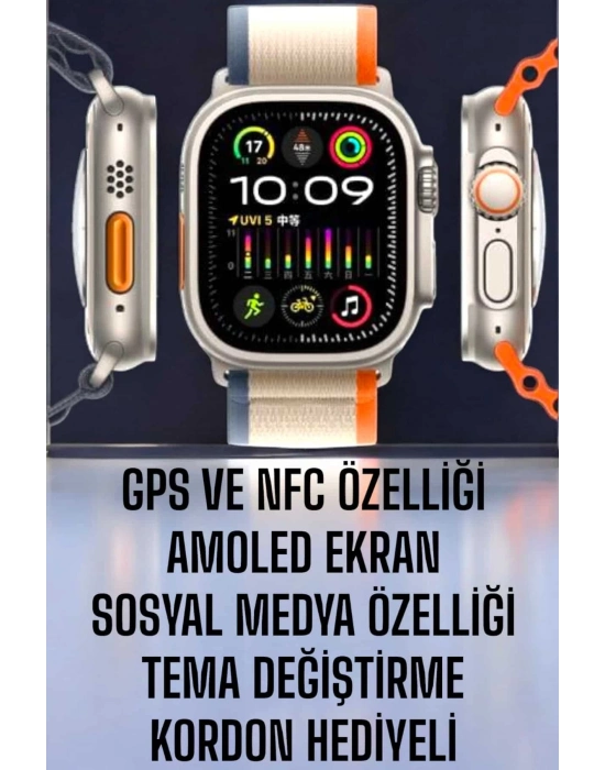 ÇOK SATAN Akıllı Saat Amoled Ekran NFC Uyumlu Spor Modları Android ve İOS Uyumlu