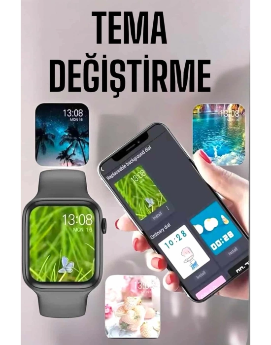 ÇOK SATAN Akıllı Saat Amoled Ekran Yeni Nesil Bluetooth Bağlantılı