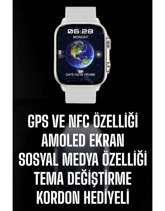 ÇOK SATAN Akıllı Saat Android ve İOS Uyumlu NFC Ve GPS Özelliği Arama Cevaplayan