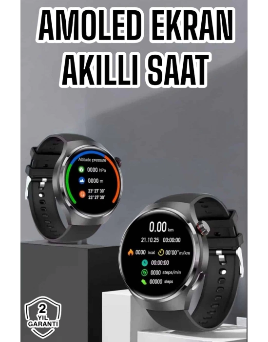 ÇOK SATAN Akıllı Saat Bluetooth Bağlantılı Amoled Ekran Uyku ve Sağlık Takibi