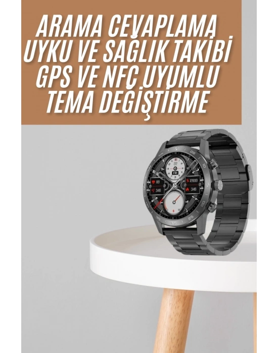 ÇOK SATAN Akıllı Saat Çelik Kordon Çağrı Cevaplama Amoled Ekran Titreşimli Uyku ve Sağlık Takibi