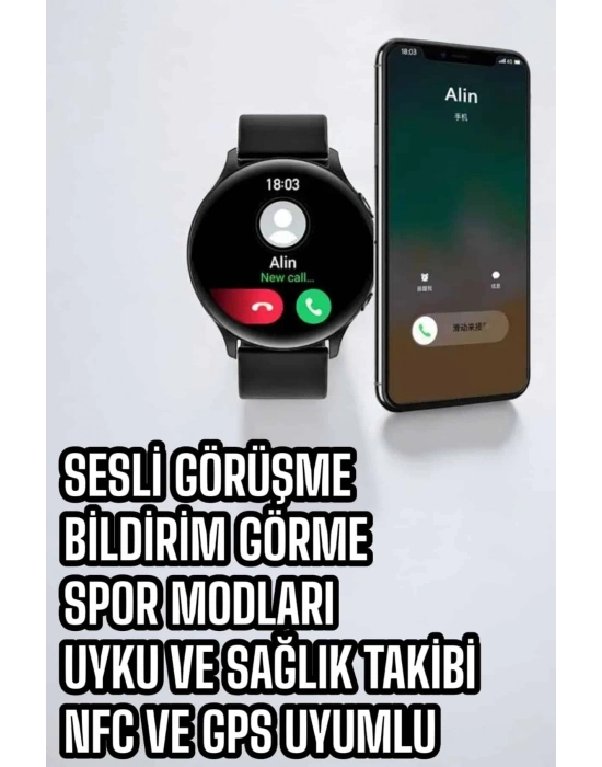 ÇOK SATAN Akıllı Saat Çok Fonksiyonlu Sesli Görüşme NFC Uyumlu Amoled Ekran