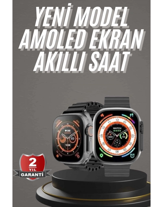 ÇOK SATAN Akıllı Saat Kordon Hediyeli Güçlü Batarya Kapasiteli Titreşimli Bildirim Görme Unisex