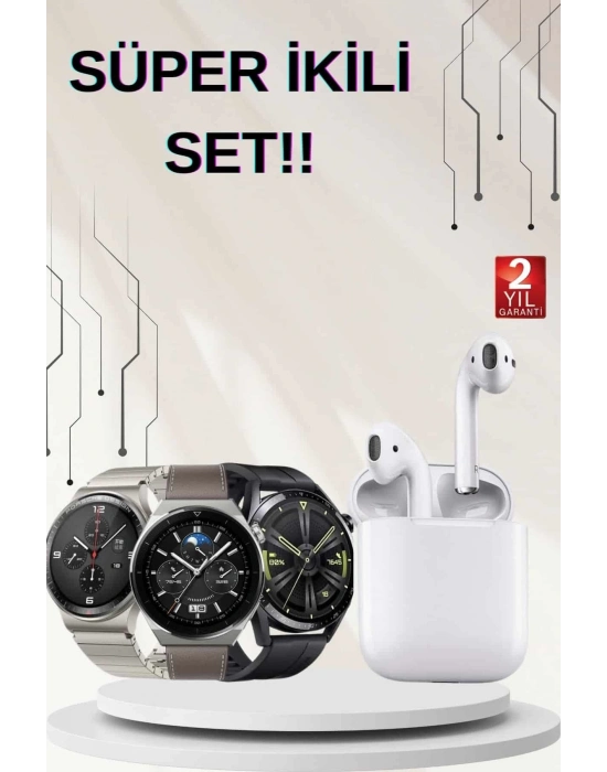 ÇOK SATAN Akıllı Saat ve Kulaklık Seti Dokunmatik Ekran 5.0 Bluetooth Bağlantılı Sesli Görüşme