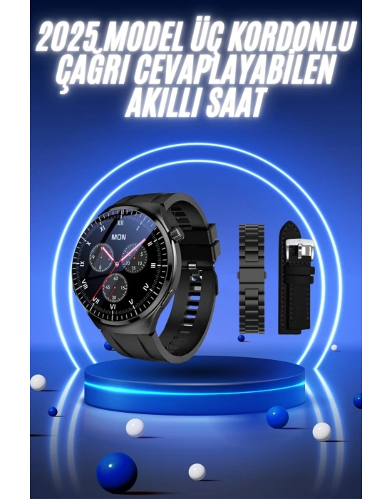 ÇOK SATAN Akıllı Saat Yeni Nesil Üç Kordonlu Nabız Ölçer Çağrı Cevaplama