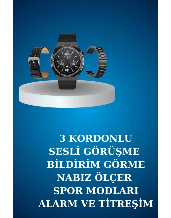 ÇOK SATAN Alarm ve Titreşim Özellikli Akıllı Saat ve Mikrofonlu Kablolu Bluetooth Kulaklık 60 Saat