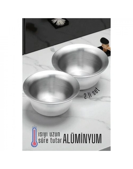 ÇOK SATAN Alüminyum Tıraş Tası 2 li SET