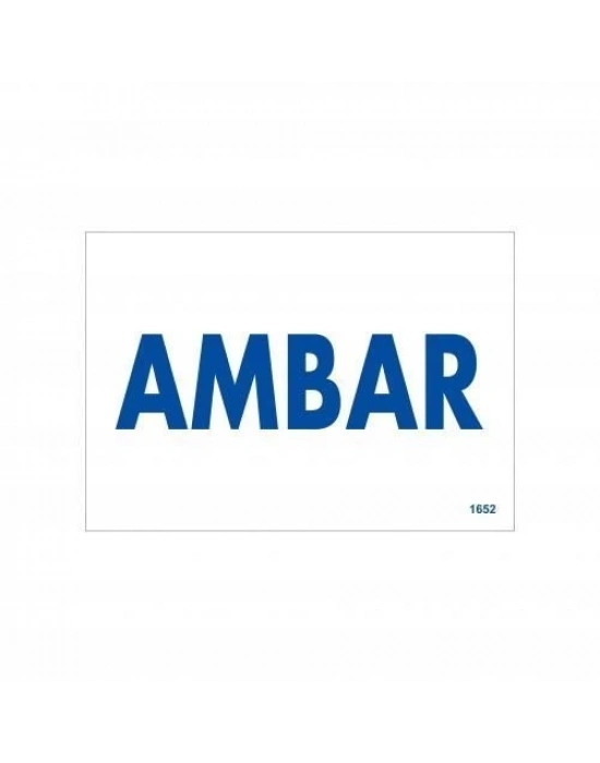 ® Amabar Uyarı Levhası 17,5x25 KOD:1652